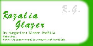 rozalia glazer business card